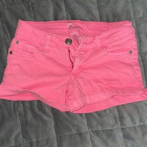 Bright pink Jean shorts
